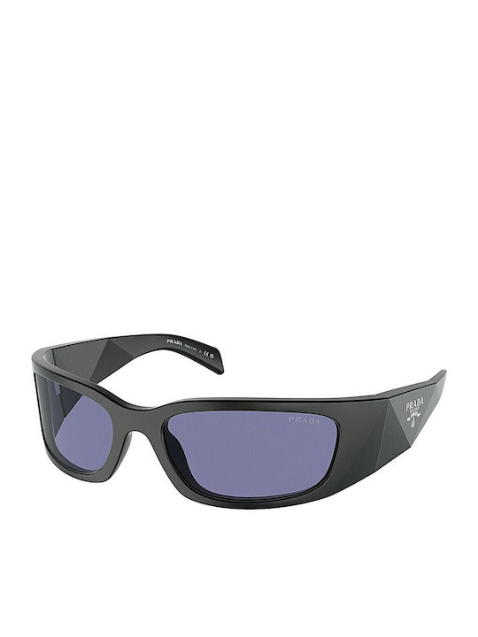 Prada Women's Sunglasses with Black Plastic Frame and Purple Lens PRA19S 1BO40G
