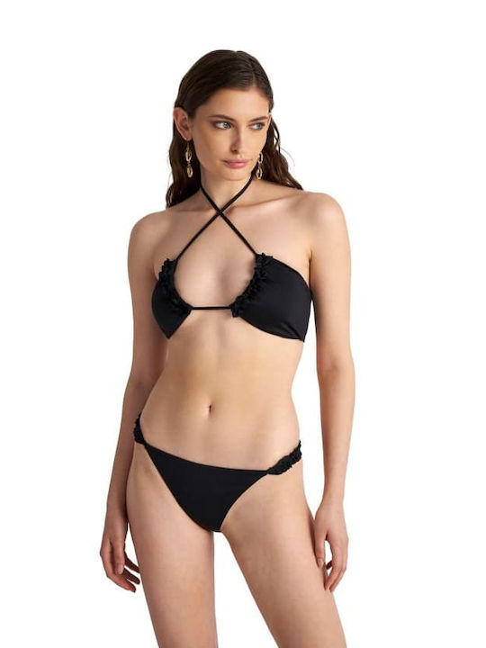 Blu4u Fashion Solids Strapless Bikini Top Μαύρο