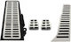 Carro Πεντάλ Αλουμινίου Footrest Vw Golf 5 6 Scirocco Sharan Caddy Skoda Octavia 04-13 Seat Leon 1p Toledo 3 Μη Αυτόματα Σετ 4 Τεμάχια Ca-012295