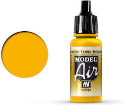 Acrylicos Vallejo Air Medium Model Making Paint Medium Yellow # 71002 17ml