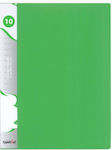 Typotrust Clipboard Flexible with 10 plastic sleeves Slides for Paper A4 fluo green Fluo 1pcs