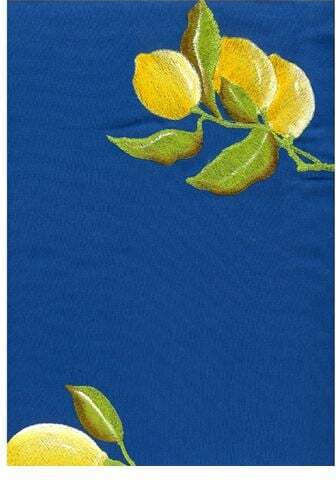 Nakas Concept Tablecloth Cotton with Embroidery Blue 240x240cm
