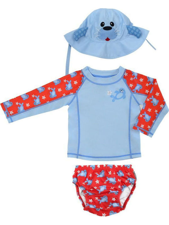 Zoocchini Kids Swimwear Swimwear Set with Hat L...