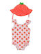 Zoocchini Kids Swimwear One-Piece with Hat Red