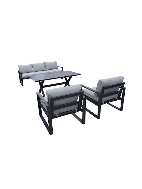 Set Cameră De Zi Pentru Exterior Jennifer 4 Piese Bliumi
