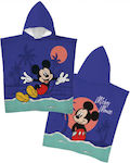 Borea Poncho de plajă pentru copii Mickey Albastru 110 x 110cm.