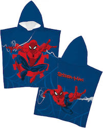 Borea Kids Beach Poncho Spiderman Blue 110 x 110cm