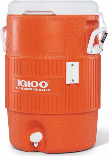 Igloo Seat Top Container with Faucet Thermos Plastic 19lt Orange