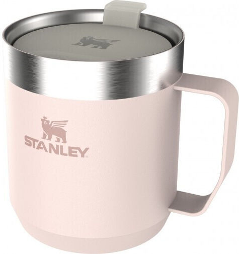 Stanley Classic Legendary Camp Mug Glass Thermos Stainless Steel BPA Free 350ml Rose Quartz