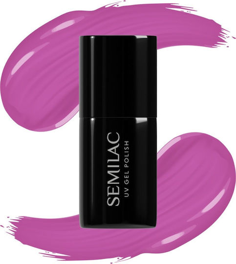 Semilac Semi-permanent varnish 601 Neon Pink Punch 7 Ml