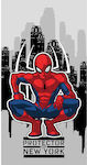 Borea Kids Beach Towel Gray Spiderman 140x70cm