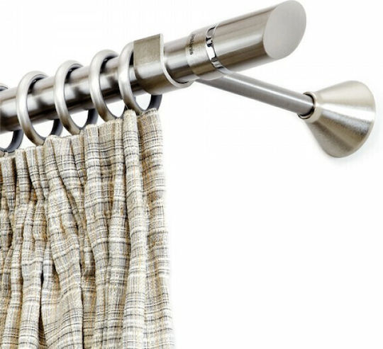 Aslanis Home Metallic Curtain Pole Biscuit Double with Rod Φ25mm 160cm Biscuit