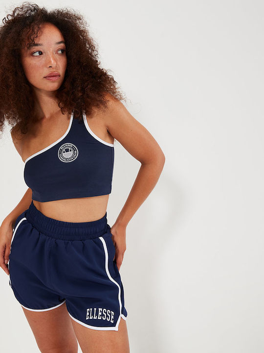 Community Club Capuano Γυναικείο Crop Top Βαμβακερό Αμάνικο Navy Μπλε