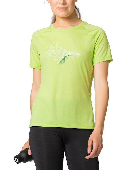 Odlo Essential Print Women's T-shirt Sharp Green