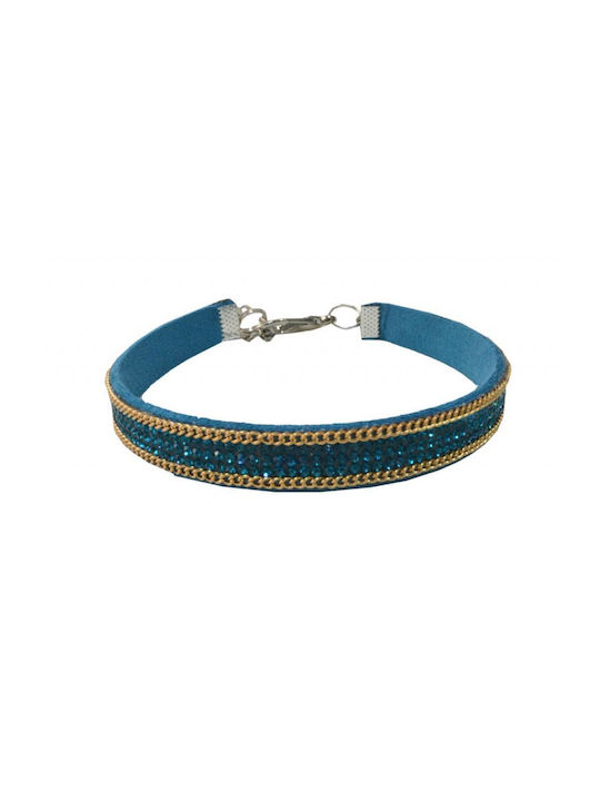 Woofmoda Perimeter Hundezubehör mit Strass Türkis S