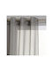 Atmosphera Vorhang mit Grommet Visor Transparent Graue 140x240cm