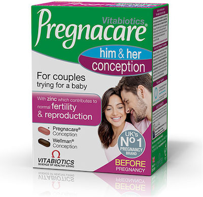 Vitabiotics Pregnacare Him & Her Conception Συμπλήρωμα για την Εγκυμοσύνη 30 ταμπλέτες 30 κάψουλες