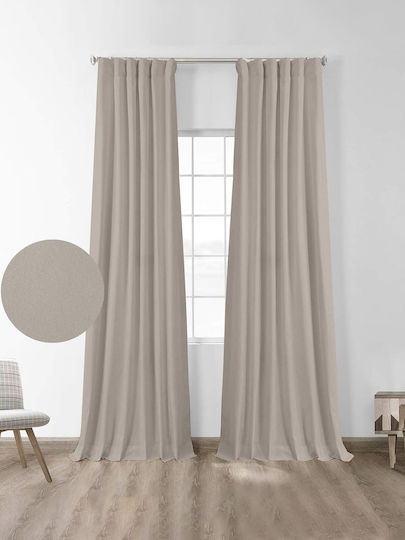 Sunshine Curtain with Pencil Pleat Sand 145x280cm