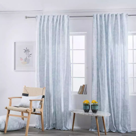 Teoran Curtain with Pencil Pleat Cayo Blue 140x275cm