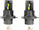 NovSight Lamps Car H4 LED 6500K Cold White 12-24V 70W 2pcs
