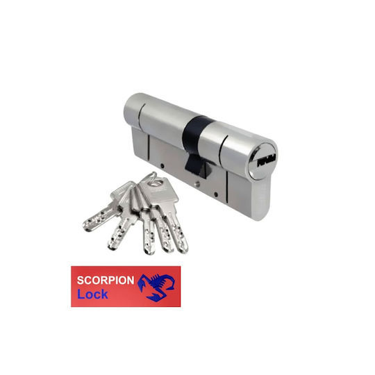 Scorpion Κύλινδρος Κλειδαριάς Ασφαλείας Premium 91mm με 5 Κλειδιά