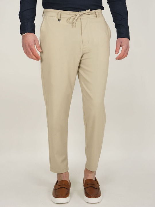 Vittorio Artist Men's Trousers in Regular Fit Beige