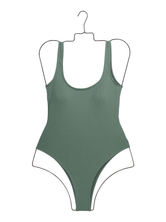Nikama One-Piece Swimsuit with Open Back GREEN