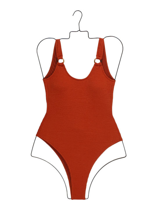 Nikama One-Piece Swimsuit with Open Back Orange