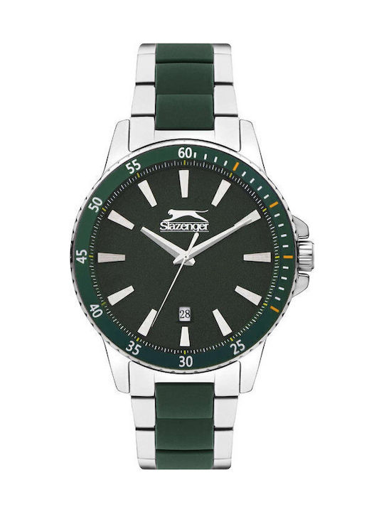 Slazenger Ceas Barbatesc cu Baterie cu Brățară din Metal Verde