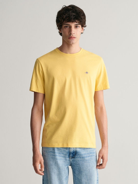 Gant Herren T-Shirt Kurzarm Yellow