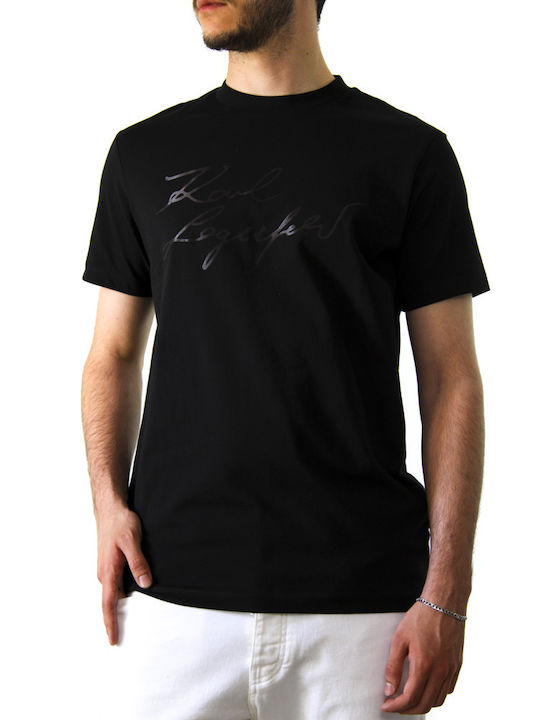 Karl Lagerfeld Мъжко Тениска с Къс Ръкав BLACK