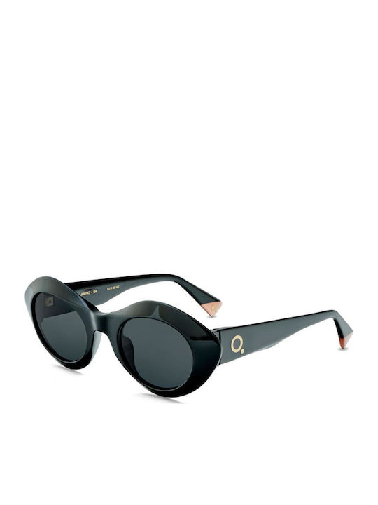 Etnia Barcelona Ampat Women's Sunglasses with Black Plastic Frame and Black Polarized Lens ET-AMPAT50S-BK
