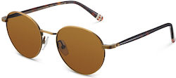 Etnia Barcelona Sunglasses Χρυσά with Metal Frame & Brown Lens