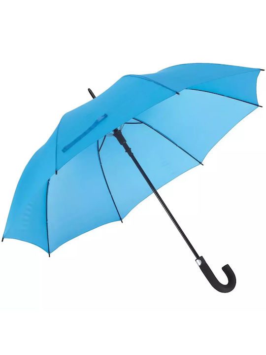 J & E Umbrella with Walking Stick Light Blue