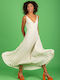 Sommer Maxi Damenkleid für Hochzeit Taufe Vanille 126-81661 Vanille