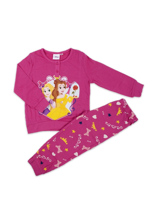 Princess Pijama pentru copii De bumbac Fuchsia