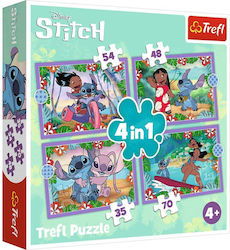 Trefl 4in1 Stitch Puzzle Enchanted Day