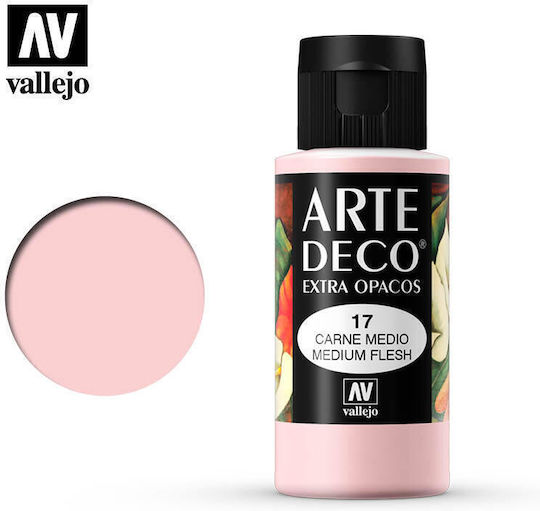 Art Deco Acrylic Paint Vallejo 60ml Medium Flesh 85017