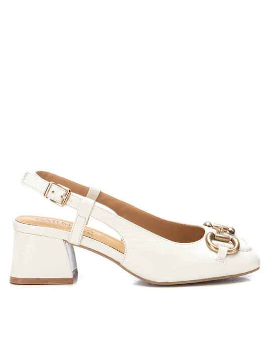 Carmela Footwear Leather White Heels