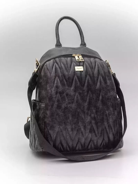 Fragola Damen Tasche Rucksack Schwarz