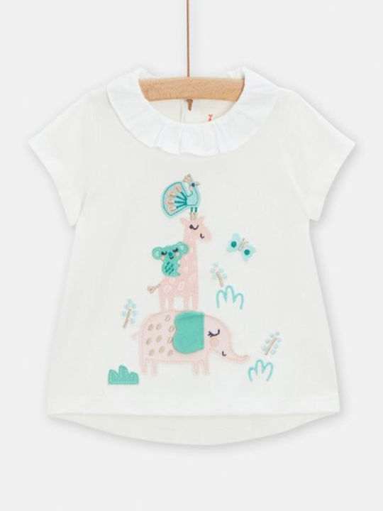 Dpam Kids Blouse Short Sleeve Ecru