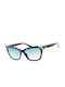 Guess Women's Sunglasses with Multicolour Tartaruga Plastic Frame and Light Blue Gradient Lens GU7840 89W