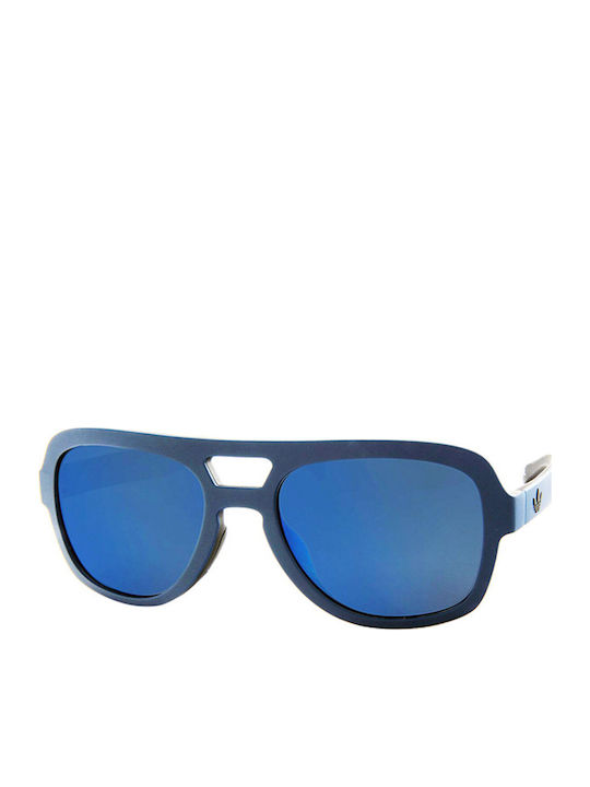 adidas Unisex Sunglasses with Blue Plastic Frame and Blue Lens AOR011-021009