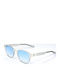 adidas Unisex Sunglasses with White Plastic Frame and Light Blue Gradient Lens AOR030-012000