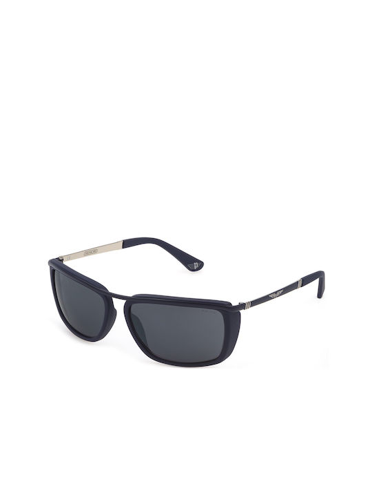 Police Men's Sunglasses with Navy Blue Frame and Black Lens SPLB4560 502B