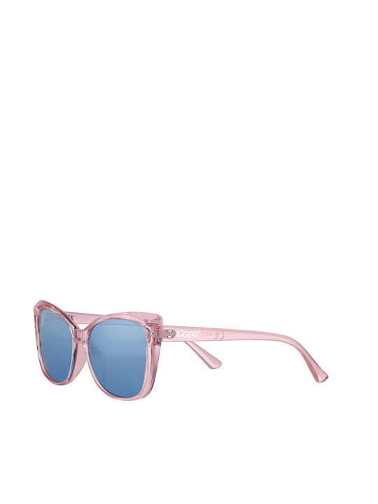 Zippo Γυναικεία Γυαλιά Ηλίου με Ροζ Κοκκάλινο Σκελετό και Γαλάζιο Φακό OB207-6