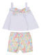 Kinder-Set mit Shorts Sommer 2Stück White