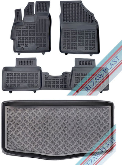 Rezaw Plast Trunk Mats 4pcs Tray Type for Toyota Aygo 2022+ Black