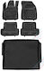 Rezaw Plast Trunk Mats 5pcs Tray Type for Opel Grandland X 2017 2021 Black