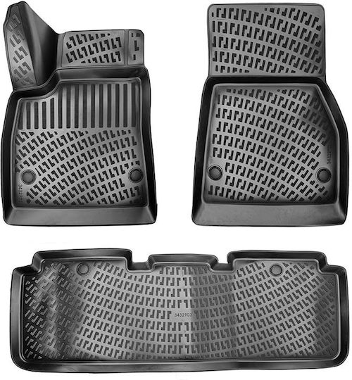 Carro 234261 Fußmatten Matten 3d Gummi Tpe Tesla Model S 2014-2020 Schwarz 4 Stück